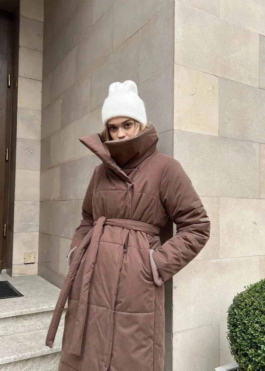 Plush Oversized Belted Puffer Coat