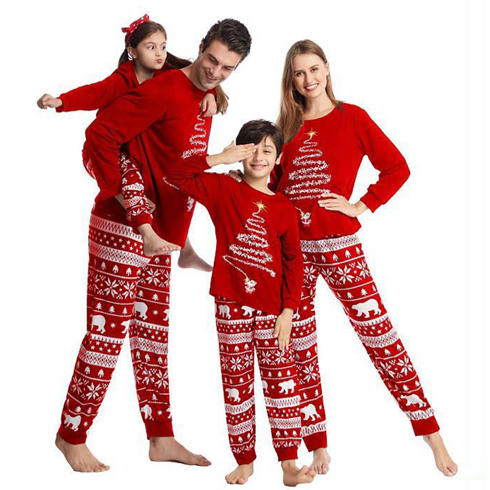 Christmas Tree Matching Family Pajamas Set