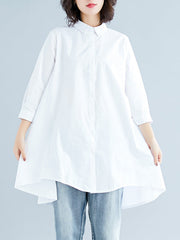 Original Irregularity Solid Blouses&Shirts