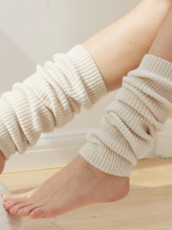 Knitted Solid Color Leg Warmers Accessories