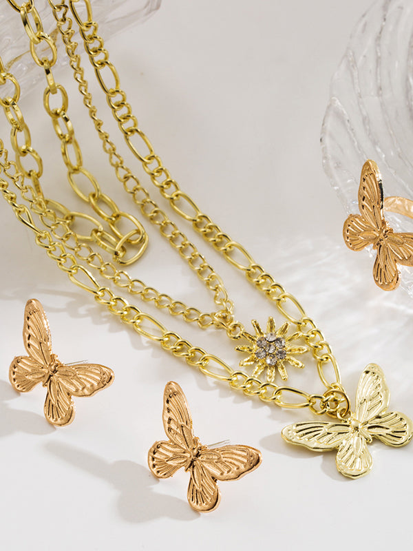 Butterfly Shape Layered Necklaces Accessories