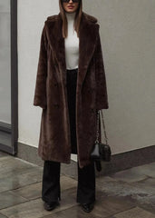 Classic Mink-Style Velvet Coat