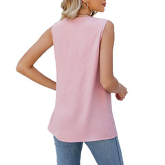 Women's Tank Top Casual Sleeveless V Neck Summer Tops Blouse