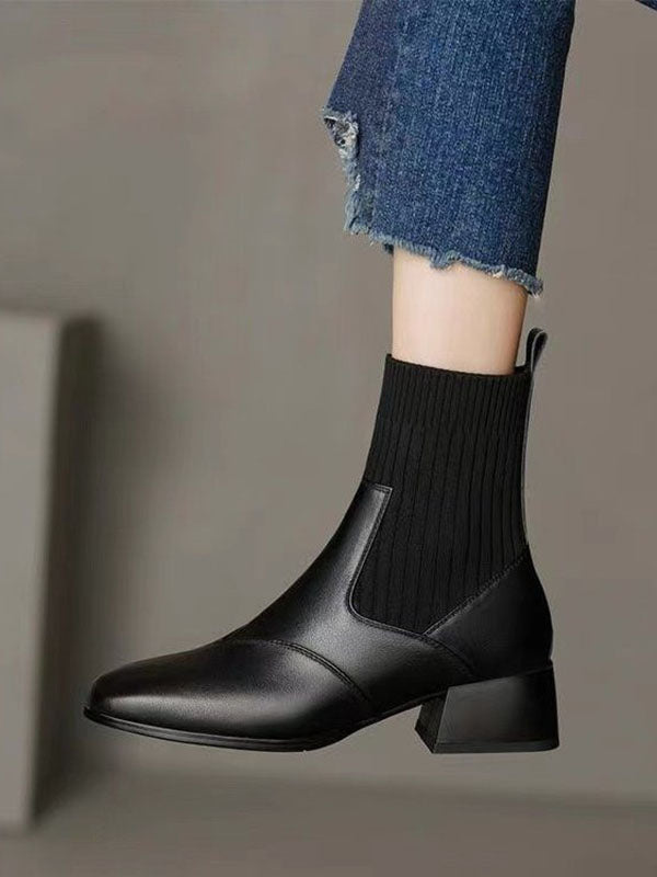 Solid Color Split-Joint Boots Chelsea Boots