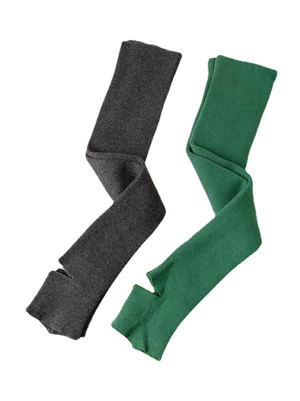 Wool Solid Color Leg Warmers Accessories