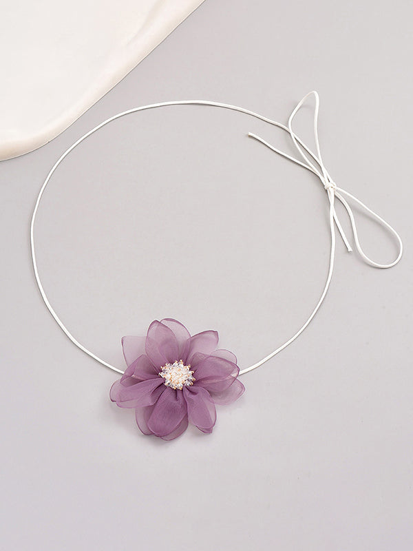 Flower Shape Rhinestone Split-Joint Necklaces Accessories