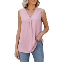 Women's Tank Top Casual Sleeveless V Neck Summer Tops Blouse