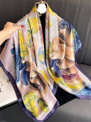 Flower Print Sun Protection Shawl&Scarf