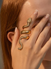 Snake Shape Solid Color Rings Accessories