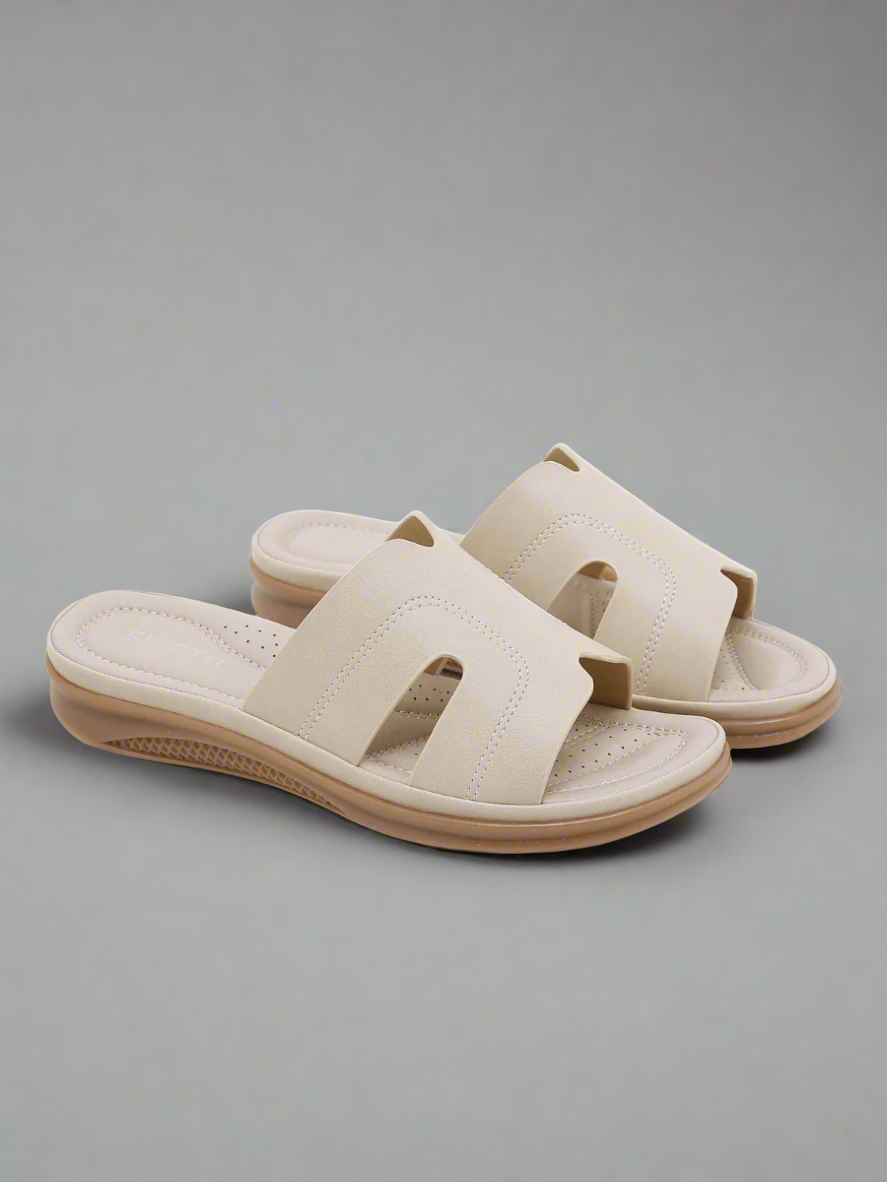 Siketu | Off the Coast Cushioned Flat Sandals - Apricot