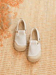 Cactus Rose | Aletta Dots Linen Espadrilles - Apricot