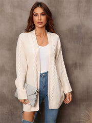 Ludlow Cable Knit Duster Cardigan - Apricot