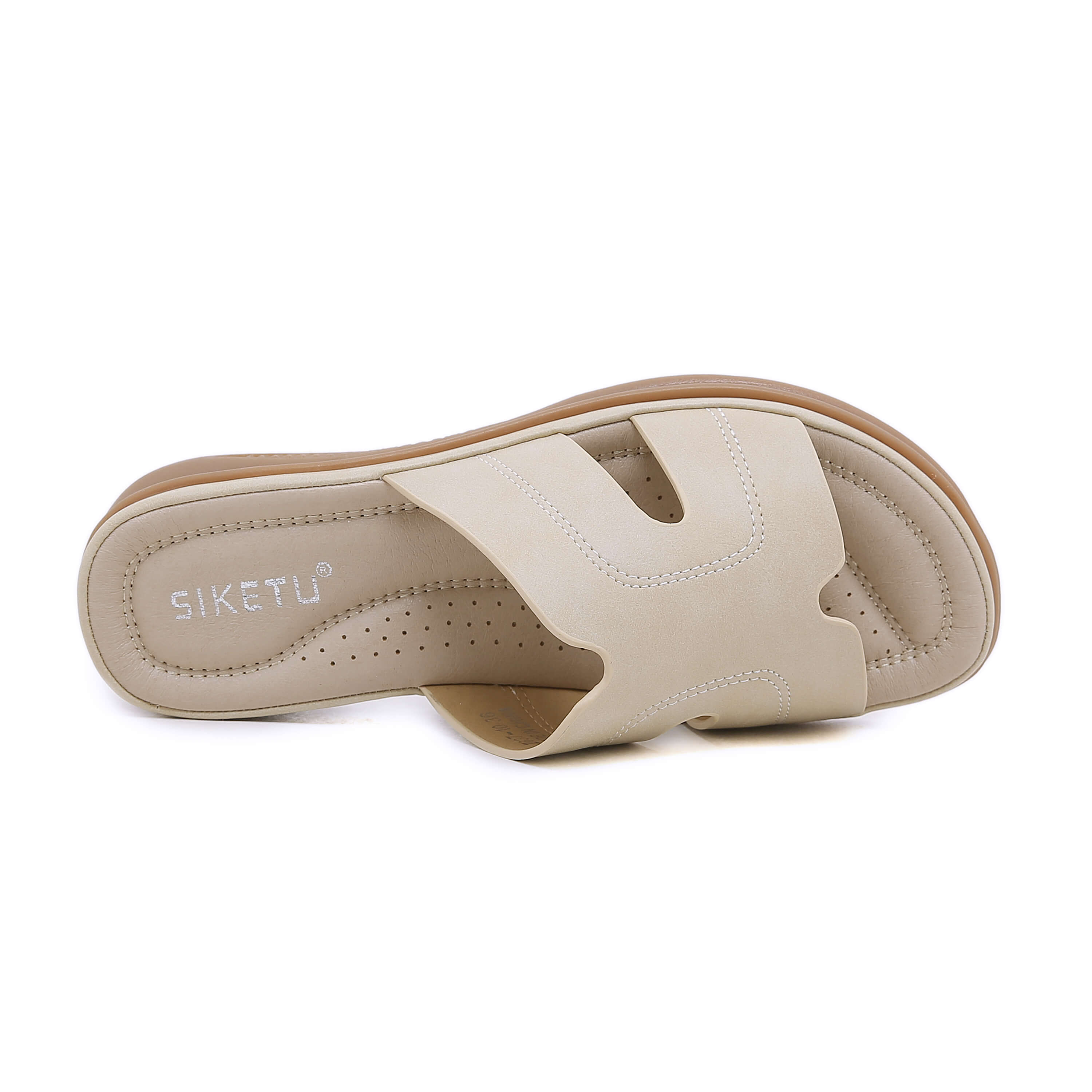 Siketu | Off the Coast Cushioned Flat Sandals - Apricot