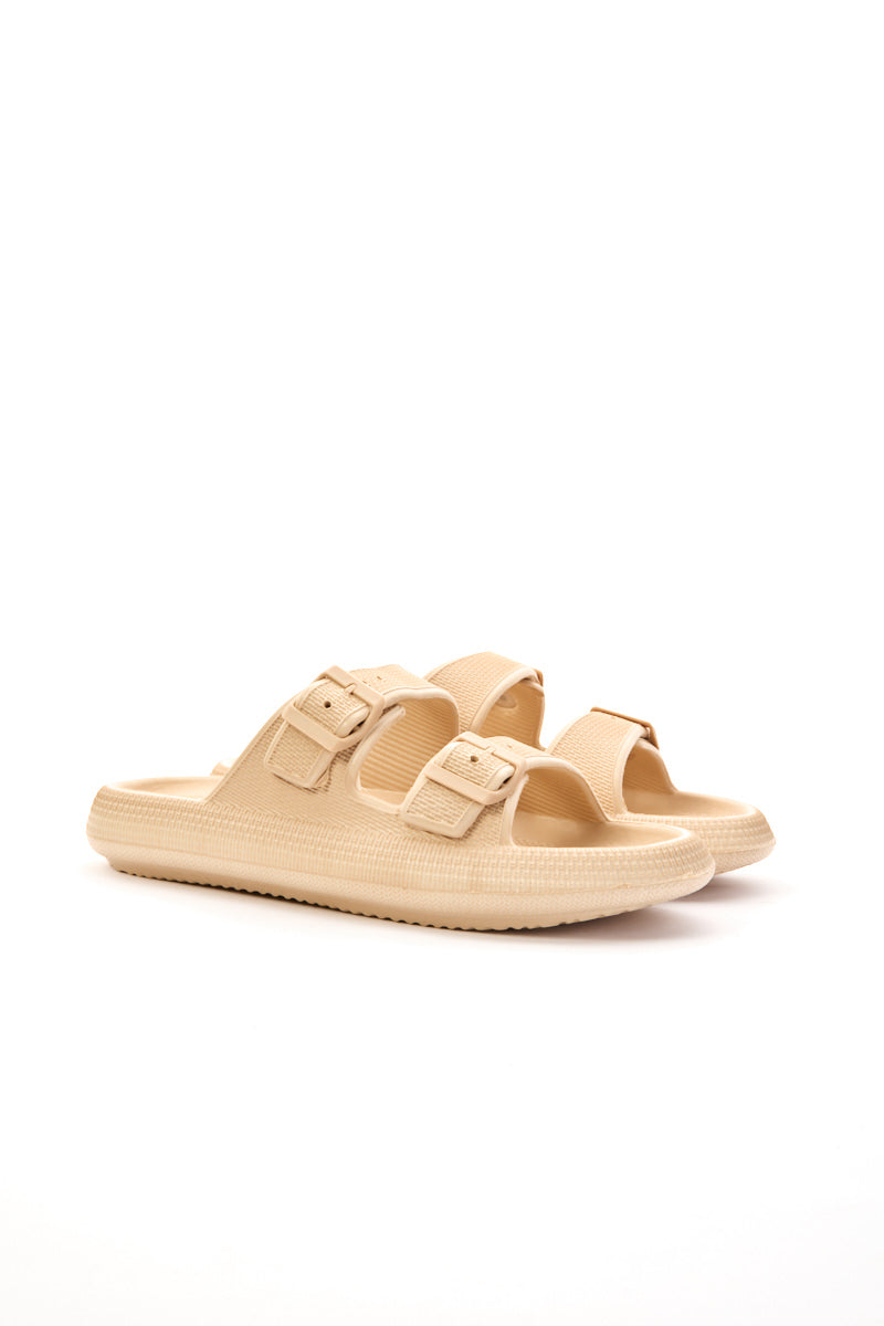 Maibulun | Marshmallow Step Double Strap Sandal - Apricot