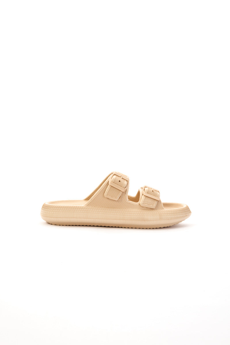 Maibulun | Marshmallow Step Double Strap Sandal - Apricot