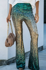 Slim Fit Sequin Ombre Wide Leg Pants