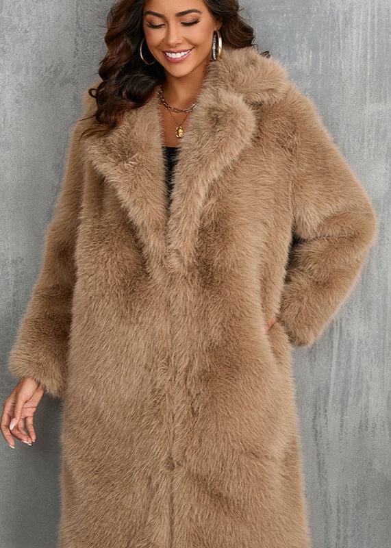 Statement Faux Fur Suit Collar Coat