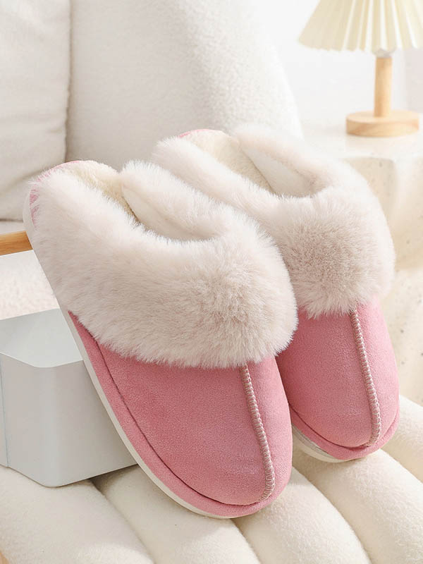 Round-Toe Split-Joint Slippers