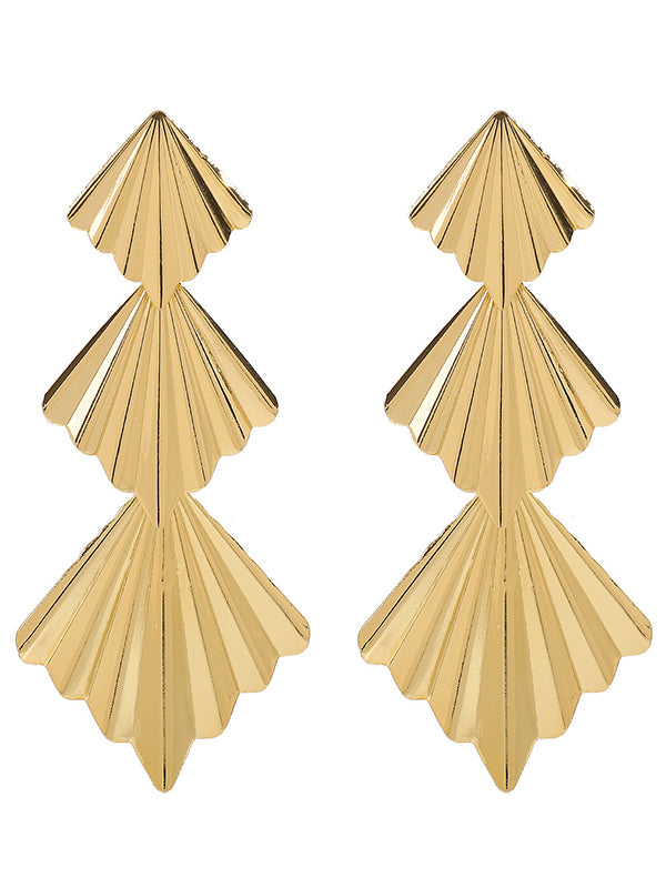 Geometric Solid Color Drop Earrings