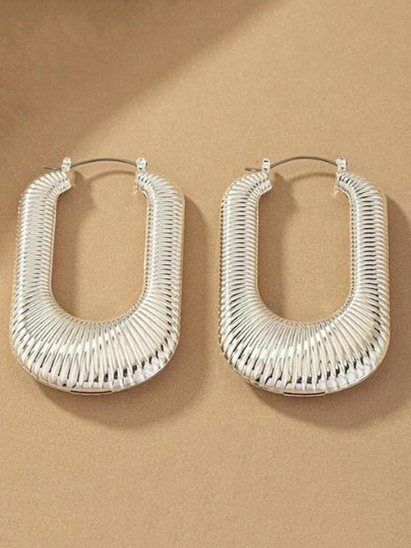 Geometric Solid Color Drop Earrings