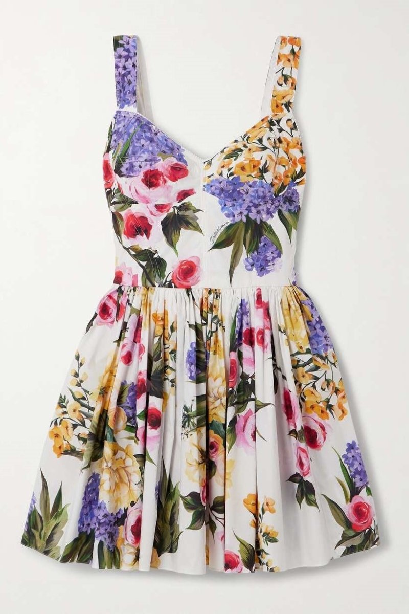 Gemma Floral Printed V-neck Mini Dress