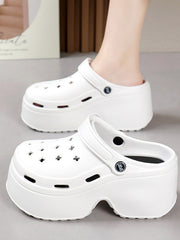 Hollow Crocs Sandals Slippers Platform Shoes