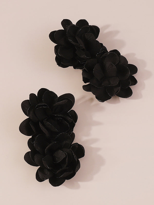 Three-Dimensional Flower Drop Earrings