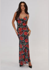 Alanna Floral Printed Maxi Slip Dress