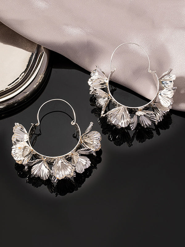 Flower Shape Geometric Drop Earrings Earrings Accessories