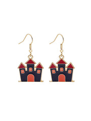 Geometric Halloween Drop Earrings