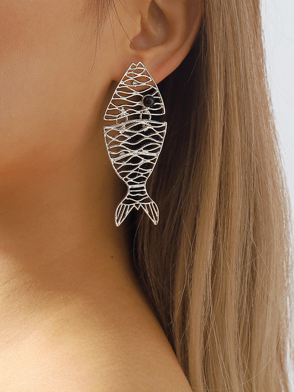 Animal Shape Hollow Drop Earrings