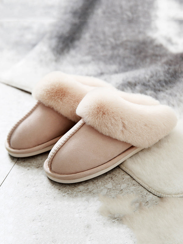 Indoor Warm Faux Fur Non-Slip Keep Warm Slippers