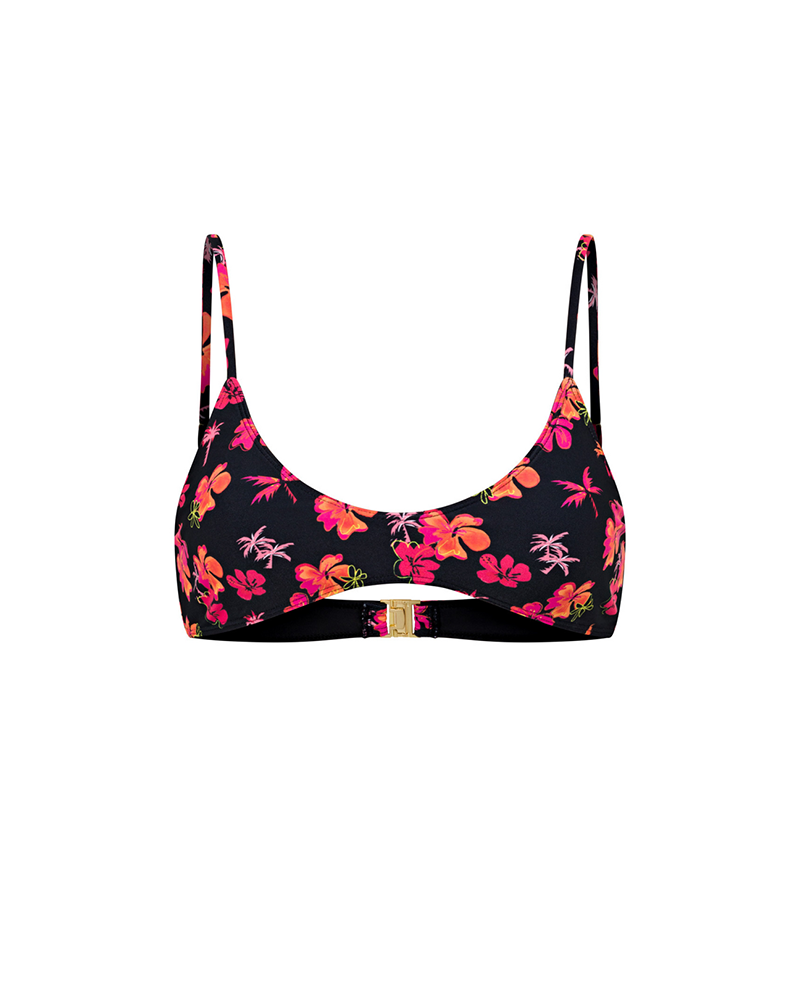 Printed U-neck bikini set