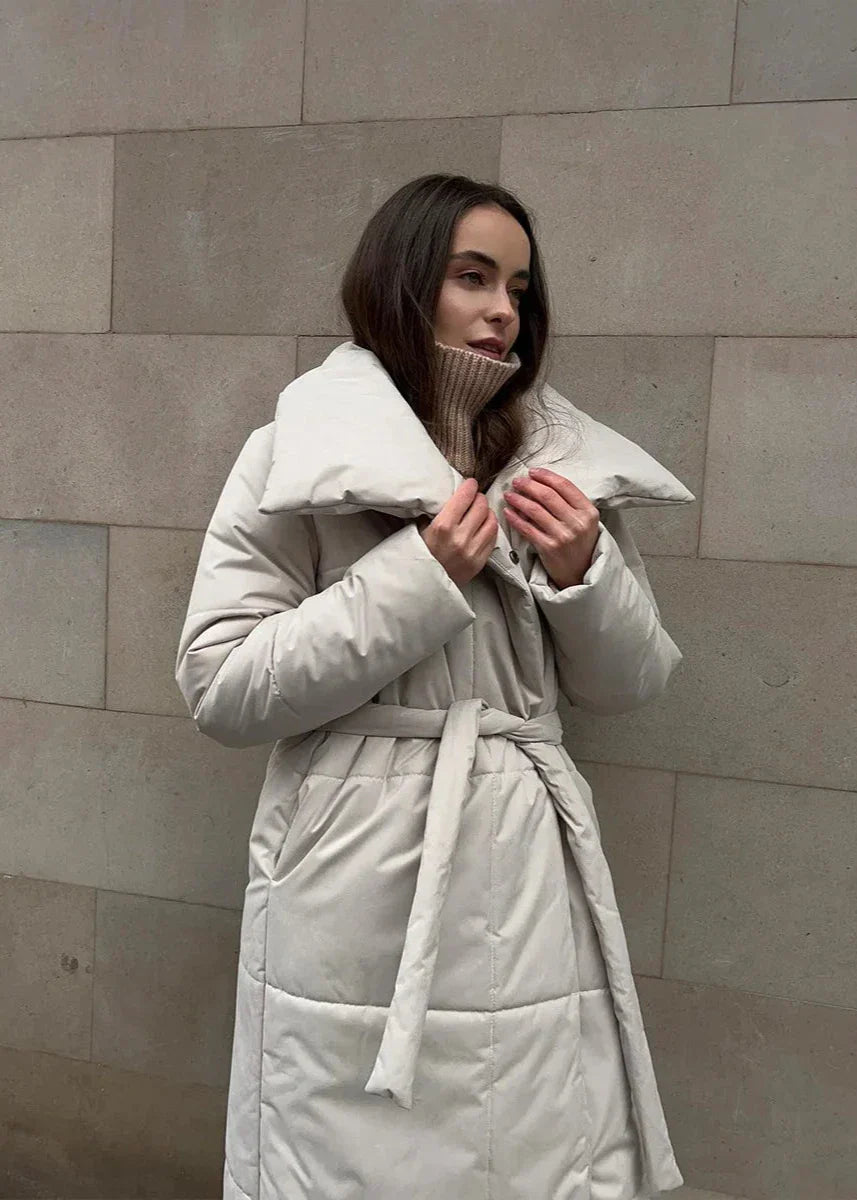 Plush Oversized Belted Puffer Coat