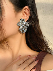 Flower Shape Solid Color Earrings Accessories