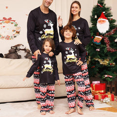 Christmas Family Matching Pajamas Set Black Deer Pajamas