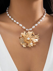 Beaded Flower Shape Necklaces Accessories