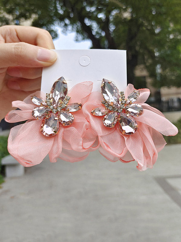 Flower Shape Drop Earrings