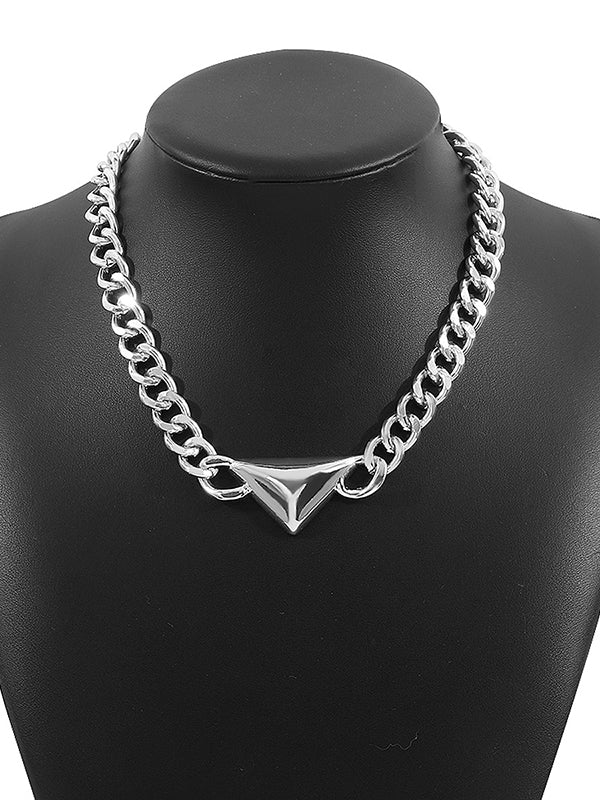 Chains Geometric Solid Color Necklaces Accessories