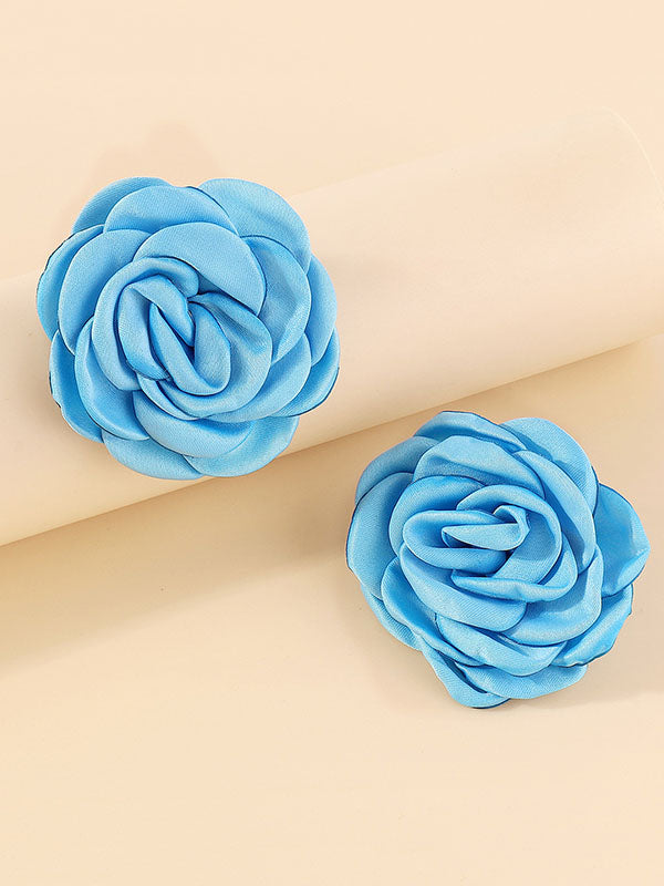 Three-Dimensional Flower Earrings Accessories