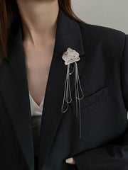 Original Stylish Solid Color Tasseled Brooch