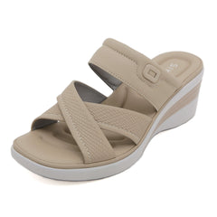 Siketu | Tetra Cushioned Wedge Sandal - Beige