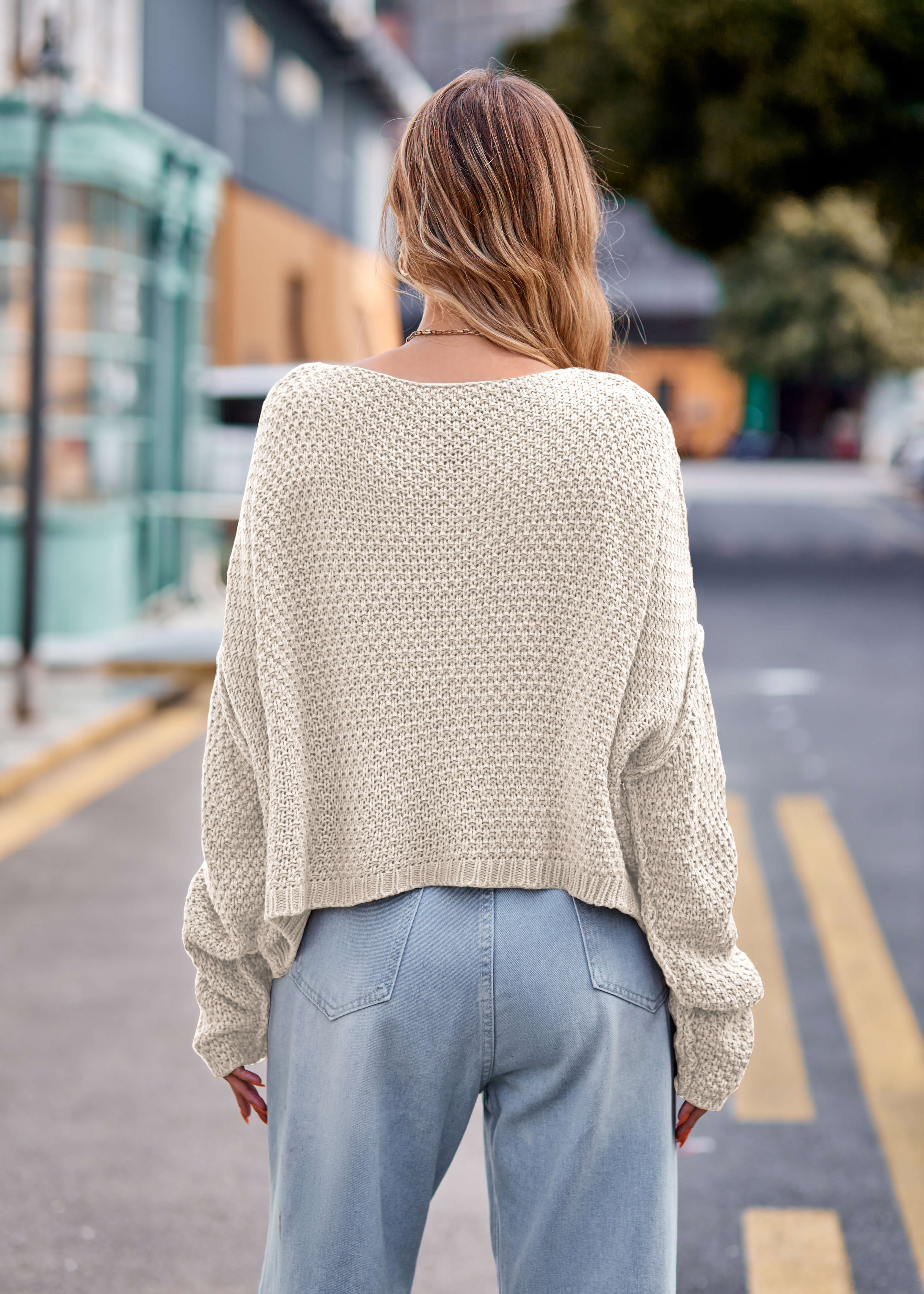 Carlton Cable Knit Sweater - Beige