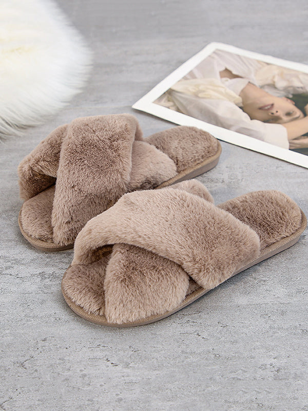 Open Toe Split-Joint Slippers