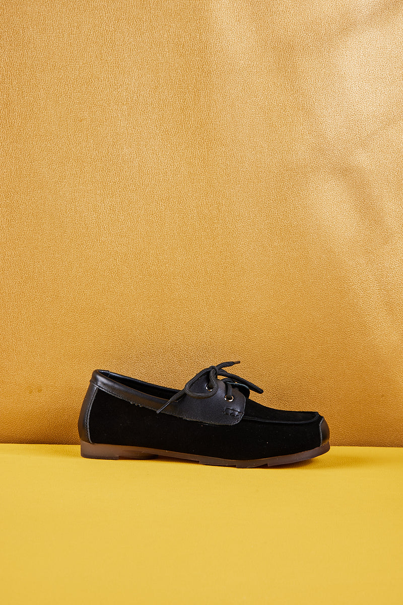 Rumour Has It | Destra Suede Moccasin - Black