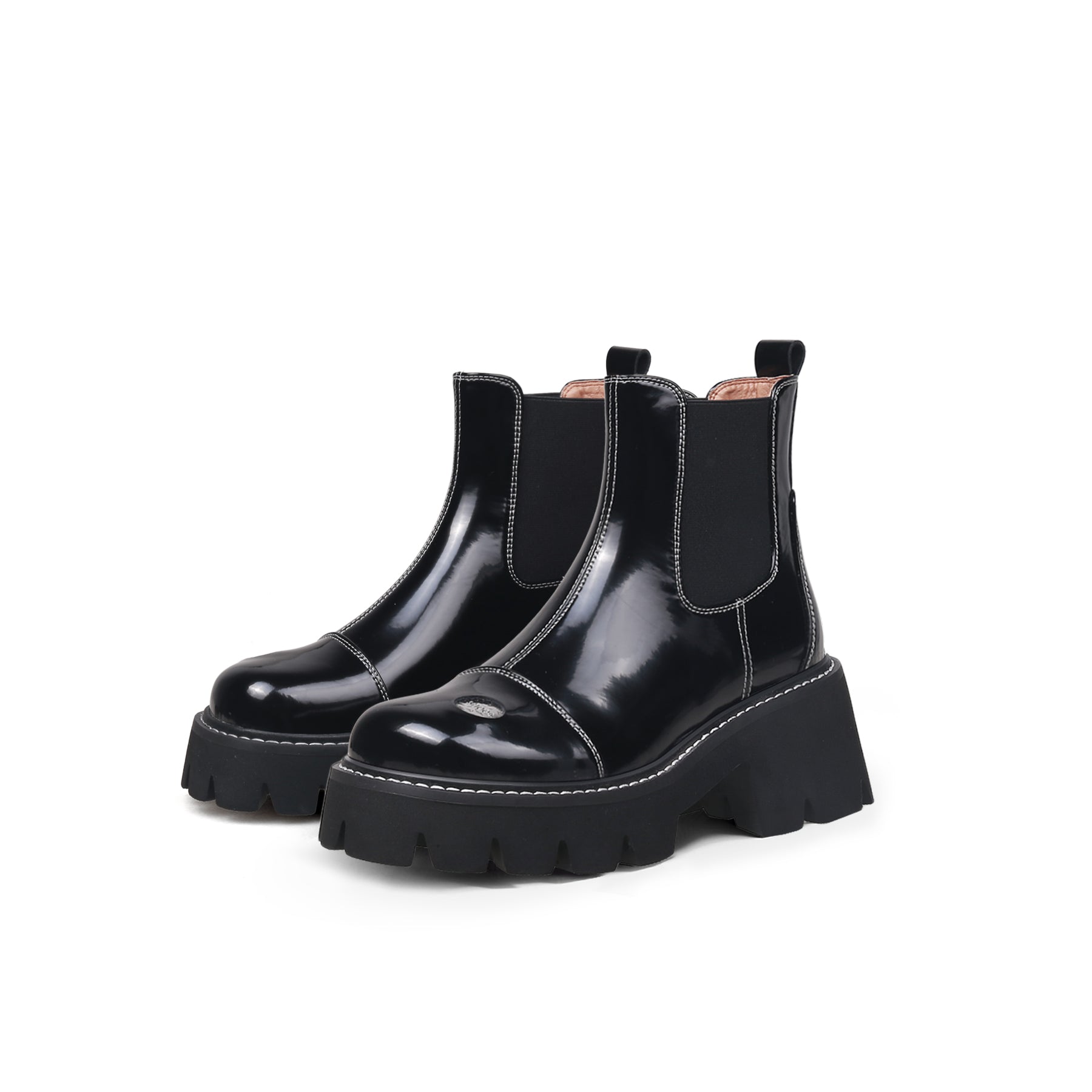 JADY ROSE | BLACK PATENT LEATHER CHELSEA BOOT