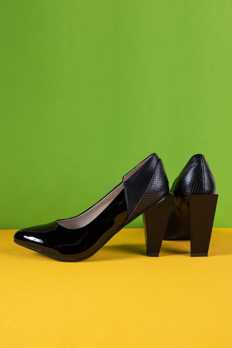 Jady Rose | Stay Stealth Leather Pump - Black