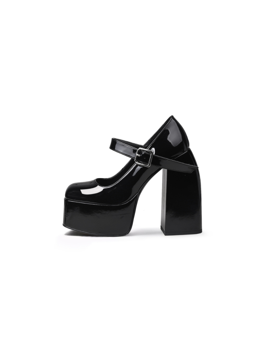 Jady Rose | Camden Patent Leather Chunky Heels Mary Jane