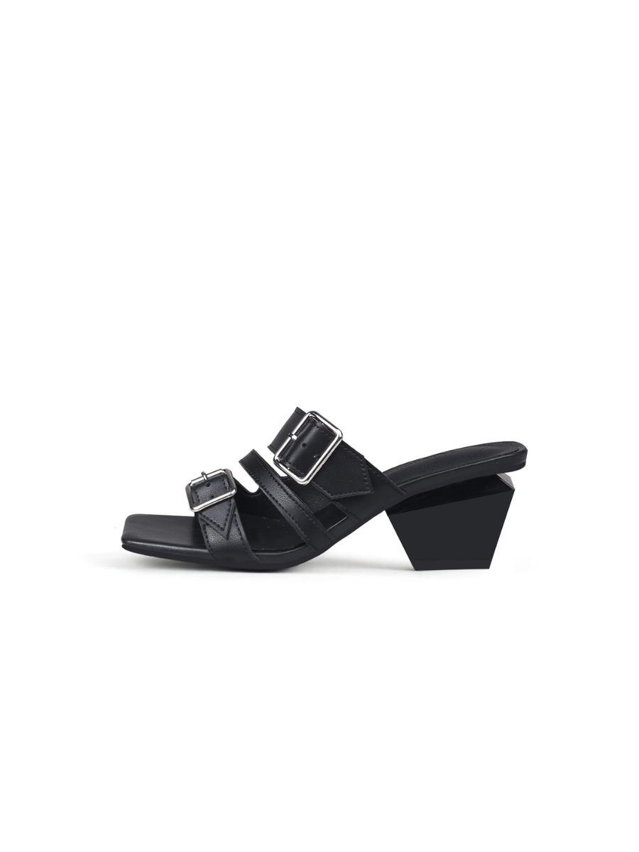 Jady Rose | Nikki Strappy Leather Sandal - Black