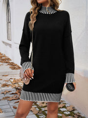 Amara Mini Sweater Dress - Black